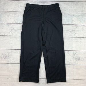 Alfred Dunner Pants sz M Pull on Black Tapered Leg Pockets 28" Inseam New NWT